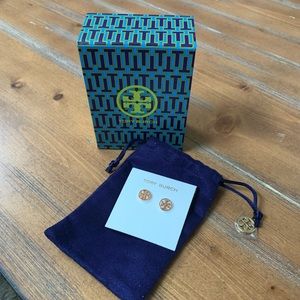 NIB/NWT Tory Burch Miller Stud Earrings Rose Gold
